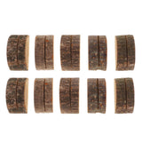Maxbell 10 Pieces Shabby Chic Half Round Wood Designs Cards Holder Wedding Party Name Place Card Holder Stand Note Memo Card DIY Home Wedding Party Decoration - Aladdin Shoppers