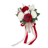 Maxbell Bridal Bouquet Ornament Artificial Rose Flowers for Outdoor Ceremony Wedding