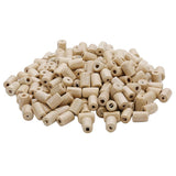 Maxbell Maxbell 300pieces Cylindrical Shape Crafts Beads Wood Loose Spacer Beads Natural Macrame Curtain DIY Supply 8x5mm