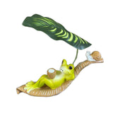 Maxbell Realistic Frog Garden Statue Lovely Animal Sculpture for Park Shelf Aquarium