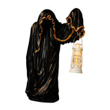 Maxbell Hell Mailman Lantern Ornament Realistic Ghost Statue for Bedroom Lawn Home Black