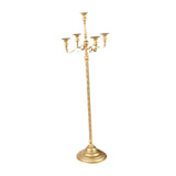 Maxbell Candle Holder with 5 Branches Candelabra Candlestick for Living Room Elegant Golden 23x89cm