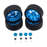 Maxbell RC Wheels Tires Kit Upgrade Accessories RC Rubber Tires for 144001 1:10 1/14 Blue