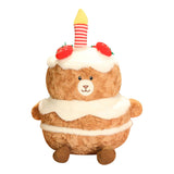 Maxbell Birthday Cake Bear Doll Lucky Stuffed Animal Toy for Office Home Party Favor 32cm