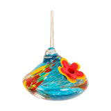 Maxbell Hanging Bird Feeder Wear Resistant Blown Glass Bird Feeder for Outdoor Porch A