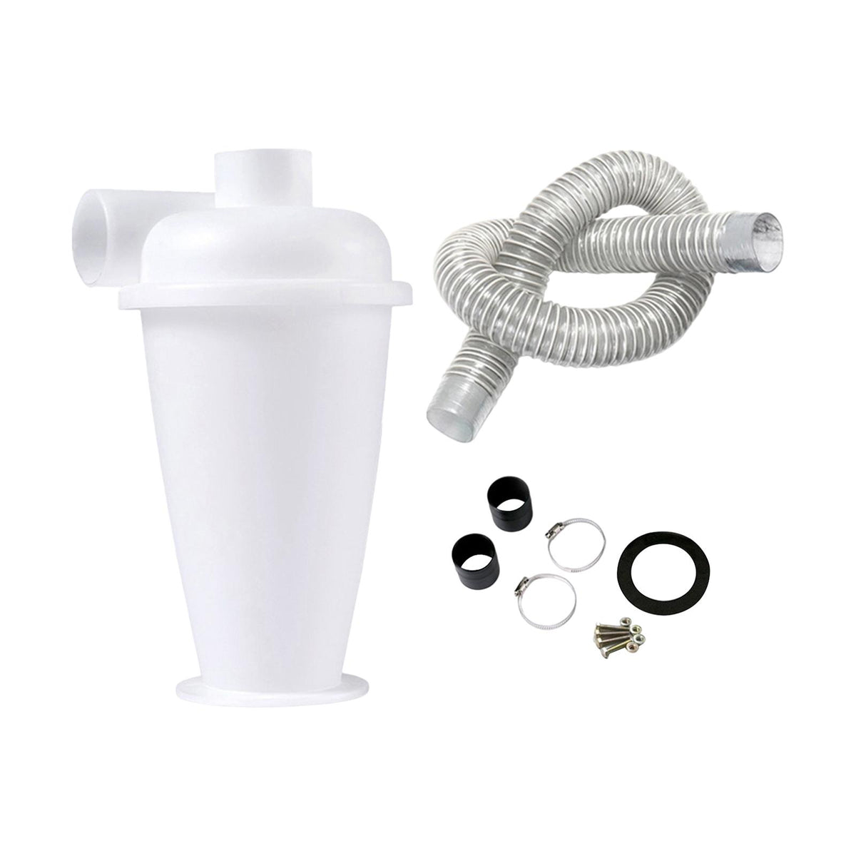 Maxbell Cyclone Dust Collector with Suction Duct Hose for Construction Waste Plaster with 2M hose