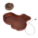 Maxbell Reptile Feeding Water Bowl Decorative for Bearded Dragons Frogs Pet Supplies with  drainage