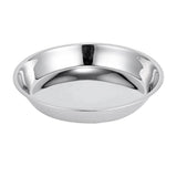 Maxbell Hotel Stainless Steel Tableware Round Dinner Plate Food Container 24CM - Aladdin Shoppers
