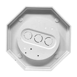 Maxbell 8161-5 Siding Lamp Octagon Mounting Kit Stable for Driveway Walkway Entrance White