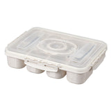 Maxbell Divided Serving Tray Airtight Charcuterie Container for Candy Cookies Treats White