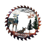 Maxbell Iron Wall Hanging Ornament Indoor Living Room Gift Collectible Elk Sculpture Style B