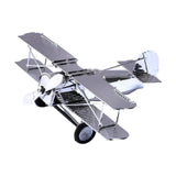 Maxbell Metal Airplane Model Decor Aircraft Glider Biplane for Entrance Home Desktop M Silver