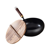 Maxbell Iron Wok Iron Pot Pan for All Cooktops Electric Induction Open Flame Cooking 30cm