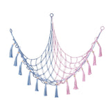 Plush Toy Net Ornaments Organizer Display Home Corner Stuffed Animal Hammock Blue