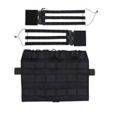 Maxbell Hunting Vest Front Pane Adults Nylon Buckles Hiking Portable Side Waist Belt blaxk