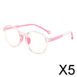 Maxbell 5xBlue-Light Blocking Glasses Spectacles Anti Eyestrain Kids Pink