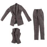 Maxbell 3x 1:6 Female Figure Doll Clothes for 12 inch Dress up Female Action Figures Gray