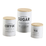 Maxbell 3x Canister Sets for Kitchen Counter Large Canisters Set for Kitchen Counter White