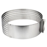 Maxbell Stainless Steel Cake Mould Adjustable Slicer Layer Baking Cutter 6-8inch