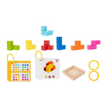 Maxbell 3D Cube Puzzle Preschool Learning Toy Wooden Block Puzzle Children Kid Adults