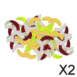 Maxbell 2xFishing Lure Soft Plastic Worm Larva Grub Baits Freshwater Tackle 100PCS
