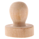 Maxbell Handmade Polish Rubber-stamp Handle Wood Craft DIY Stamp Accessories 3.8CM - Aladdin Shoppers
