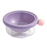 Maxbell Kitchen Strainer Colander Bowl Food Cooking Tool 2 in 1 Kitchen Colander Set Violet 18x7.5cm