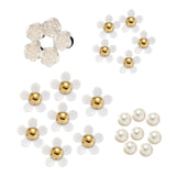 Maxbell Flowers and Pearls Decoration for Bag Charms Cute Tote Handbag Insert Charms Style A