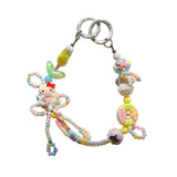 Maxbell Keychain Lovely Car Key Charm Cellphone Keychains Phone Charm for Girls Gift Yellow