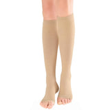Maxbell Maxbell 1 Pair Women Compression Sleeve Calf Knee Stocking Socks Open Toes XXL