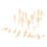 Maxbell 20 Unpainted Model Train Figures mixed poses scenery layout 1:30+100 People 1:75