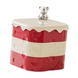 Maxbell Rotation Divided Serving Tray with Lid Snack Tray for Chinese New Year Treat Red 3 Tier