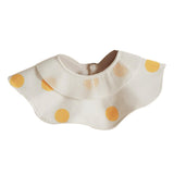 Maxbell Muslin Bandana Drool Bibs Handmade Drool Burp Bibs for Infant Birthday Gifts Yellow Dots