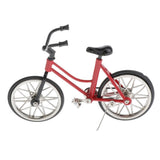 Maxbell 1/16 Diecast Vehicles Bicycle Model Mountain Bike Model Home Decor Red Black
