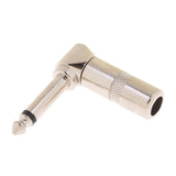 Maxbell 4x2 Pieces Mono Jack to Right Angled 90 Degree 6.35mm Welding Jack Plug