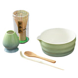 Maxbell 5 Pieces Matcha Set Japanese Tea Making for Friends Tea Lovers Holiday Gifts Green