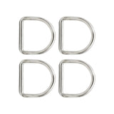 Maxbell 3x4Pcs Metal D Rings Handmade DIY D Buckles for Handbags Purse Making Backpack 4mmx20mmx17mm