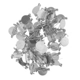 Maxbell 50pcs Silver Brooch Base Blanks Trays Backs Pins Setting DIY Findings 2 cm - Aladdin Shoppers