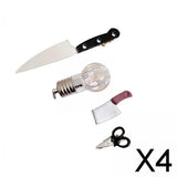 Maxbell 4xMini Knife Hair Clips Small Hip Hop Creative Hair Pins for Women Girls Party