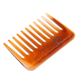Maxbell Maxbell Wide-Teeth Detangling Curly Hair Comb Mens Back Head Styling Oil Comb Amber