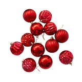 12x Christmas Ball Ornaments Christmas Decorations Crafts Decorative Baubles Red