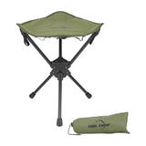 Maxbell Folding Tripod Stool Rotating Foldable Camping Stool Chair for Beach Camping Green