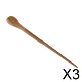 Maxbell 3xChinese Style Natural Green Sandalwood Handmade Hair Clip Hairpin for Women