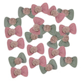 Maxbell 20x Boutique Bow with No Clip Small Bows Tiny DIY Hair Barrettes Craft Bows 10 pink and 10 green