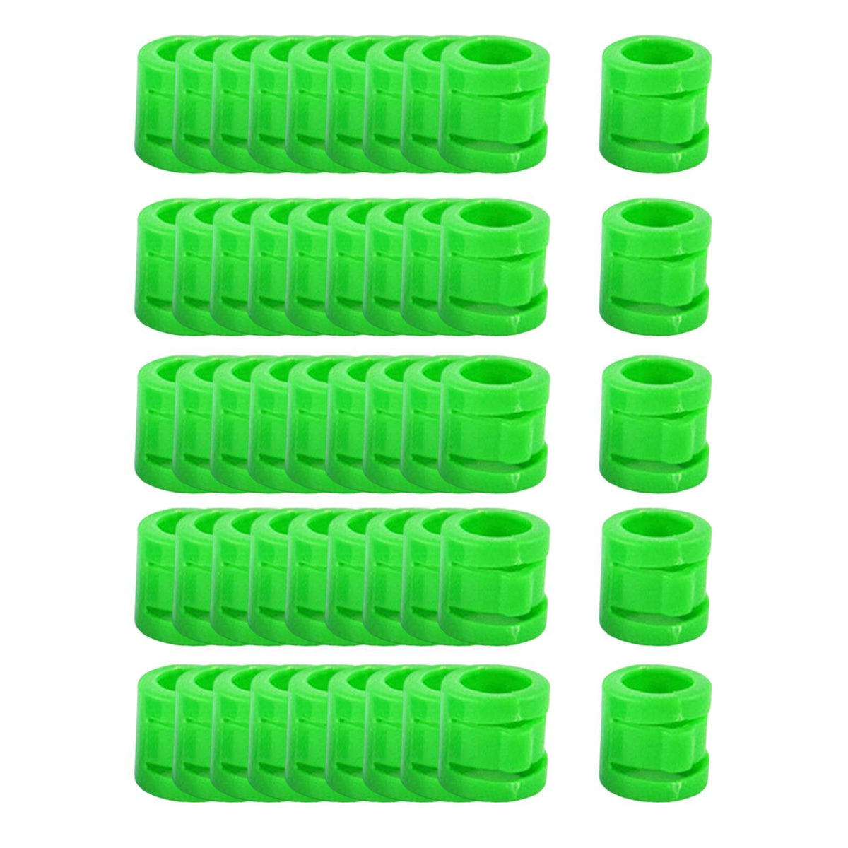 Maxbell 50 Pieces 0.35inch Race Pigeon Leg Snap Ring Multipurpose Plastic