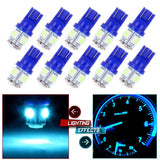 Maxbell Pack of 30 T5 5050 1SMD /5SMD Ice Blue Dashboard Gauge LED Wedge Bulb Lights