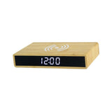 Maxbell Wooden Alarm Clock Table Decor Bedroom Bedside Desk Shelf Digital Wooden Clock