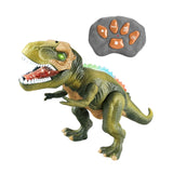 Maxbell Remote Control Dinosaur Toy with Light Versatile Gift Educational Boys Girls Green