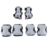 Maxbell Maxbell Kids Skate Scooter Cycling Protective Gear Knee Elbow Hand Pads Set Silver