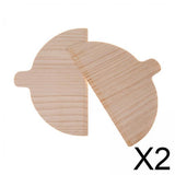 Maxbell 2x2 Pieces Pizza Paddle Sturdy Wooden Pizza Shovel for Pasta Vegetables